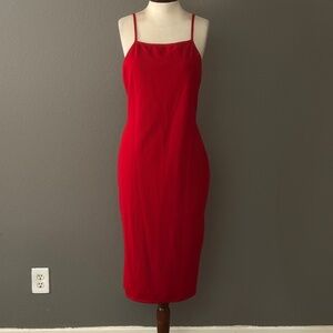 Pretty Little Thing Midi Red Dress Plus Sz 16 NWT Sexy Cocktail Christmas